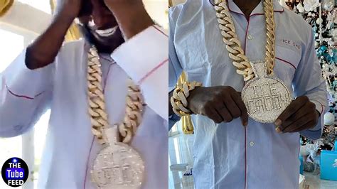 gucci cuban link chain iced out